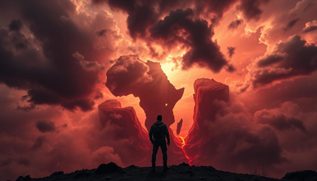 Ilustrasi perpecahan benua afrika