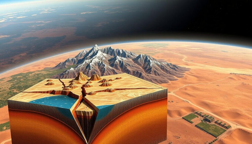 Ilustrasi proses geologis Benua Afrika