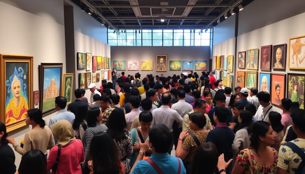 Keterlibatan masyarakat dalam pameran seni