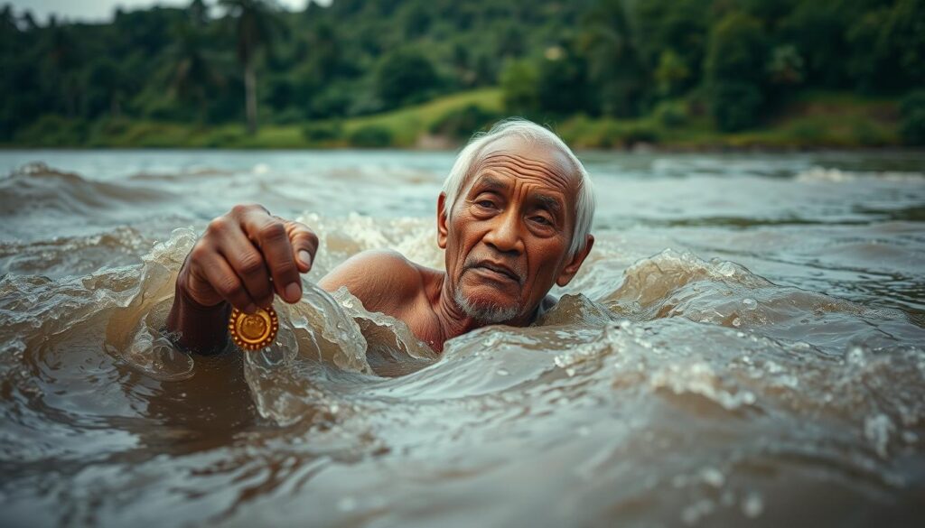 Lansia terseret di Indramayu