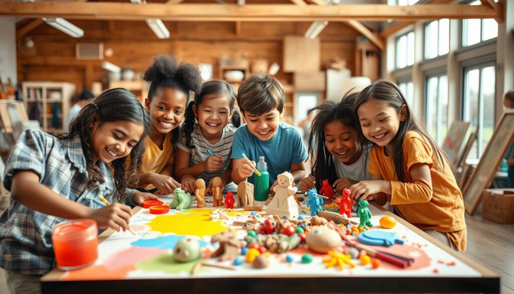 kolaborasi anak-anak dalam kegiatan kreatif