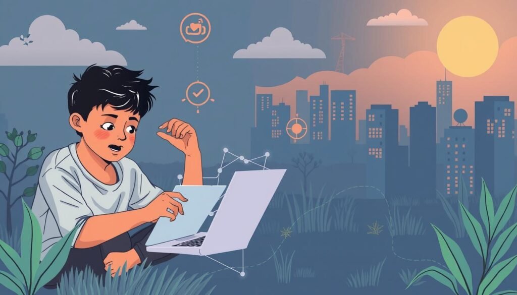 Ilustrasi tantangan akses internet dalam pendidikan daring di Indonesia Ilustrasi tantangan akses internet dalam pendidikan daring di Indonesia