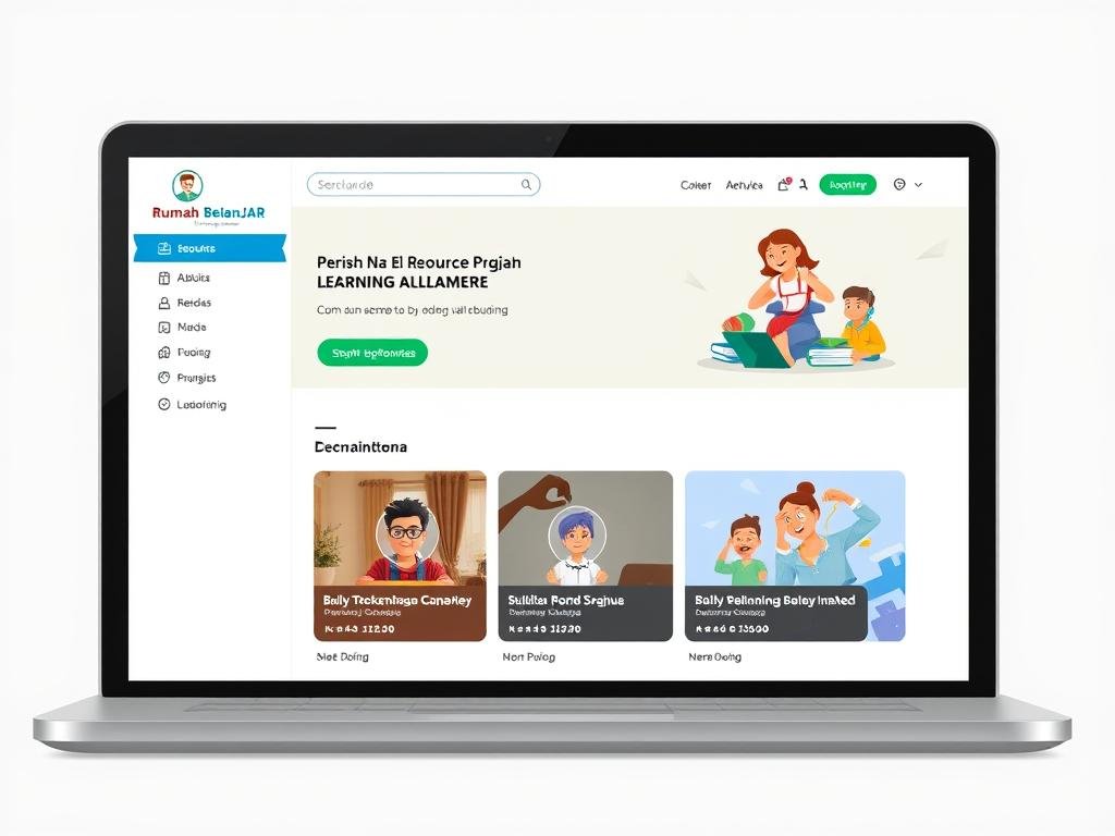 Tampilan Rumah Belajar Kemendikbud dengan sumber belajar digital platform pendidikan daring Indonesia Tampilan Rumah Belajar Kemendikbud dengan sumber belajar digital platform pendidikan daring Indonesia