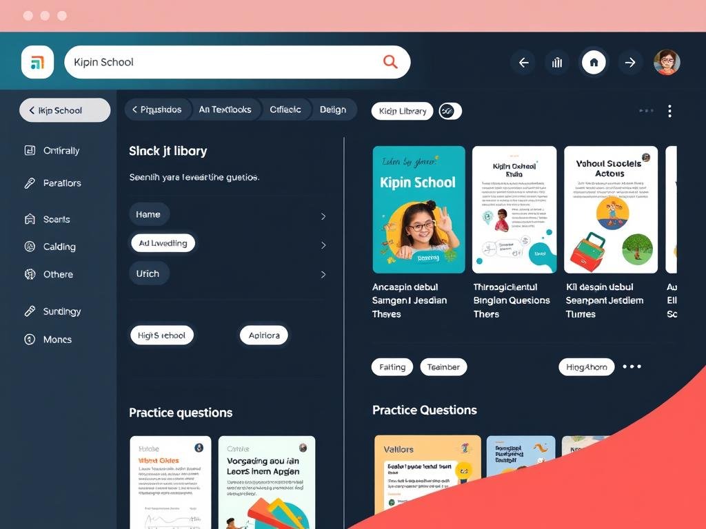 Tampilan aplikasi Kipin School dengan e-book dan latihan soal platform pendidikan daring Indonesia Tampilan aplikasi Kipin School dengan e-book dan latihan soal platform pendidikan daring Indonesia
