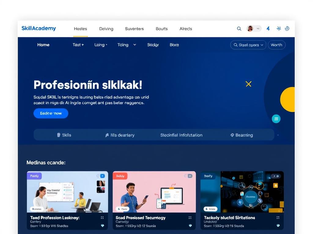Tampilan aplikasi Skill Academy dengan kursus keterampilan profesional platform pendidikan daring Indonesia Tampilan aplikasi Skill Academy dengan kursus keterampilan profesional platform pendidikan daring Indonesia